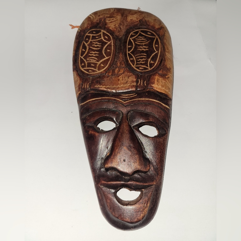 2 For $80 Handcrafted Brown Tribal Mask